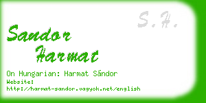 sandor harmat business card
