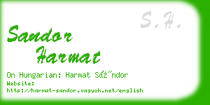 sandor harmat business card